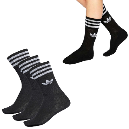 ADIDAS SKARPETY 3-PACK SOCKS HIGH CREW SOLID