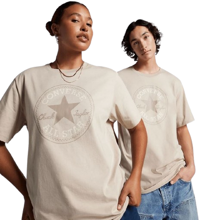 KOSZULKA SPORTOWA CONVERSE UNISEX CHUCK PATCH BEIGE