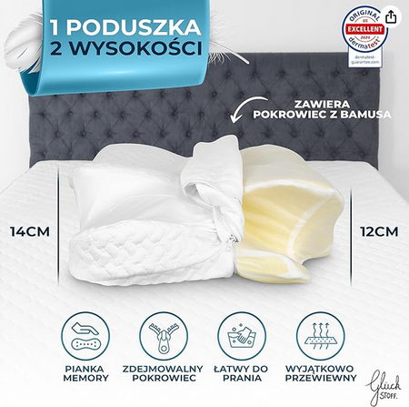 Poduszka Ortopedyczna Motylek Glückstoff Oeko-tex