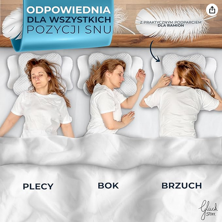 Poduszka Ortopedyczna Motylek Glückstoff Oeko-tex